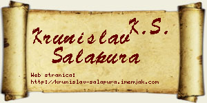 Krunislav Salapura vizit kartica